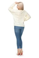 Sweter Damski Model 30059 Cream - PeeKaBoo PeeKaBoo Sweter Damski Model 30059 Cream - PeeKaBoo PeeKaBoo
