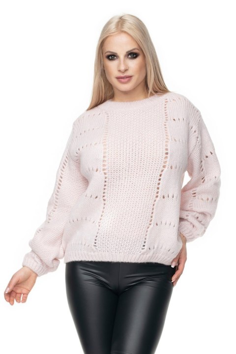 Sweter Damski Model 30059 Powder Pink - PeeKaBoo PeeKaBoo Sweter Damski Model 30059 Powder Pink - PeeKaBoo PeeKaBoo