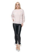 Sweter Damski Model 30059 Powder Pink - PeeKaBoo PeeKaBoo Sweter Damski Model 30059 Powder Pink - PeeKaBoo PeeKaBoo