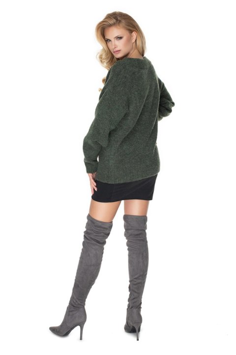 Sweter Damski Model 30064 Khaki - PeeKaBoo PeeKaBoo Sweter Damski Model 30064 Khaki - PeeKaBoo PeeKaBoo