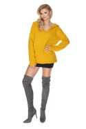 Sweter Damski Model 30070 Yellow - PeeKaBoo PeeKaBoo Sweter Damski Model 30070 Yellow - PeeKaBoo PeeKaBoo