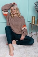Sweter Damski Model 30079 Cappuccino - PeeKaBoo PeeKaBoo Sweter Damski Model 30079 Cappuccino - PeeKaBoo PeeKaBoo