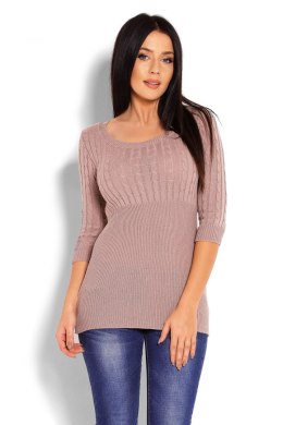 Sweter Damski Model 70008 Cappuccino - PeeKaBoo PeeKaBoo