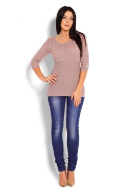Sweter Damski Model 70008 Cappuccino - PeeKaBoo PeeKaBoo