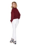 Sweter Damski Model 70022 Bordo - PeeKaBoo PeeKaBoo Sweter Damski Model 70022 Bordo - PeeKaBoo PeeKaBoo