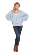 Sweter Kardigan Model 30077 Błękit - PeeKaBoo PeeKaBoo Sweter Kardigan Model 30077 Błękit - PeeKaBoo PeeKaBoo