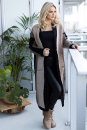 Sweter Kardigan Model 30087 Black/Cappuccino - PeeKaBoo PeeKaBoo Sweter Kardigan Model 30087 Black/Cappuccino - PeeKaBoo PeeKaBoo