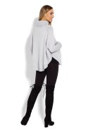 Sweter Ponczo Model 70009C Grey - PeeKaBoo PeeKaBoo Sweter Ponczo Model 70009C Grey - PeeKaBoo PeeKaBoo