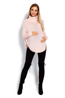 Sweter Ponczo Model 70009C Powder Pink - PeeKaBoo PeeKaBoo