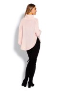 Sweter Ponczo Model 70009C Powder Pink - PeeKaBoo PeeKaBoo Sweter Ponczo Model 70009C Powder Pink - PeeKaBoo PeeKaBoo