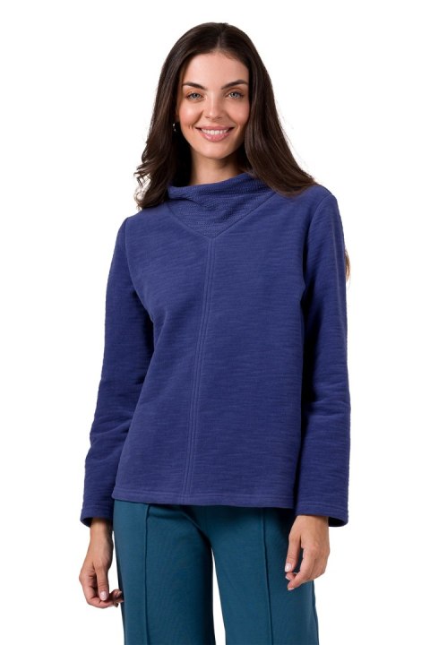 Bluza Damska Model B268 Indygo - BeWear BeWear Bluza Damska Model B268 Indygo - BeWear BeWear