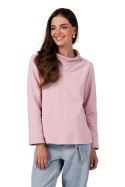 Bluza Damska Model B268 Powder Pink - BeWear BeWear Bluza Damska Model B268 Powder Pink - BeWear BeWear