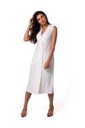Sukienka Model B254 Śmietana - BeWear BeWear Sukienka Model B254 Śmietana - BeWear BeWear