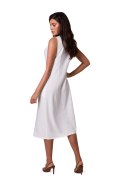 Sukienka Model B254 Śmietana - BeWear BeWear Sukienka Model B254 Śmietana - BeWear BeWear