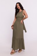 Sukienka Model B281 Oliwka - BeWear BeWear Sukienka Model B281 Oliwka - BeWear BeWear