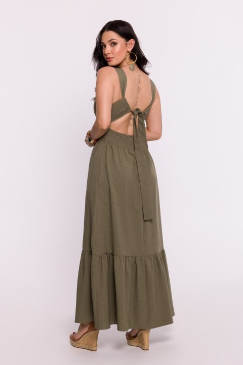 Sukienka Model B281 Oliwka - BeWear BeWear Sukienka Model B281 Oliwka - BeWear BeWear