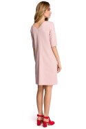 Sukienka Model S113 Powder Pink - Stylove Stylove Sukienka Model S113 Powder Pink - Stylove Stylove