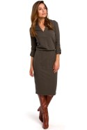 Sukienka Model S194 Khaki - Stylove Stylove Sukienka Model S194 Khaki - Stylove Stylove