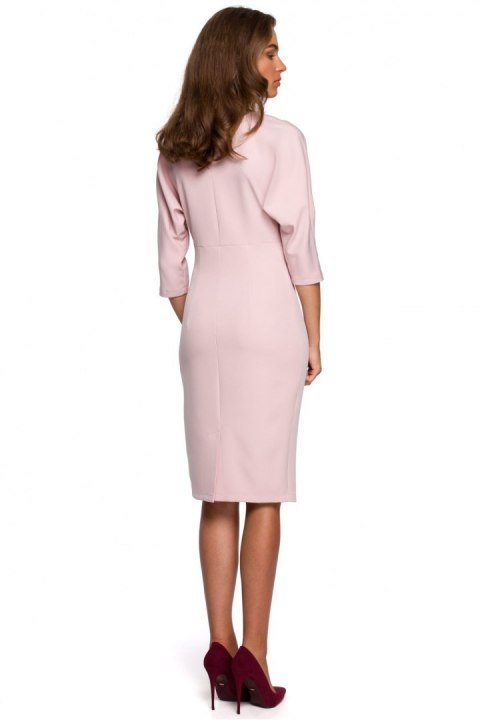 Sukienka Model S242 Powder Pink - Stylove Stylove Sukienka Model S242 Powder Pink - Stylove Stylove