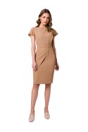 Sukienka Model S336 Beige - Stylove Stylove Sukienka Model S336 Beige - Stylove Stylove