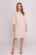 Sukienka Model S394 Beige - Stylove Stylove Sukienka Model S394 Beige - Stylove Stylove