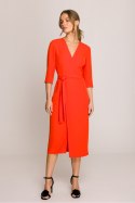 Sukienka Model S396 Coral - Stylove Stylove Sukienka Model S396 Coral - Stylove Stylove