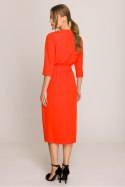 Sukienka Model S396 Coral - Stylove Stylove Sukienka Model S396 Coral - Stylove Stylove