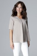Bluzka Model L002 Beige - Lenitif Lenitif Bluzka Model L002 Beige - Lenitif Lenitif