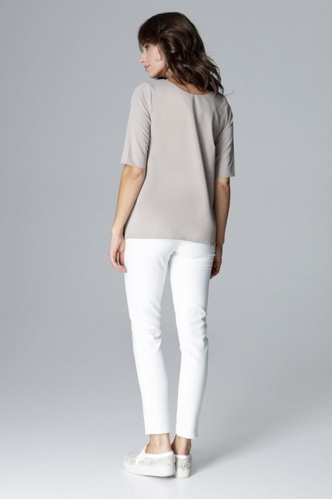 Bluzka Model L002 Beige - Lenitif Lenitif Bluzka Model L002 Beige - Lenitif Lenitif