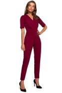 Kombinezon Damski Model S241 Bordo - Stylove Stylove Kombinezon Damski Model S241 Bordo - Stylove Stylove