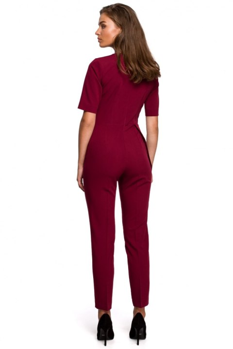 Kombinezon Damski Model S241 Bordo - Stylove Stylove Kombinezon Damski Model S241 Bordo - Stylove Stylove