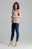 Koszula Damska Model L059 Beige - Lenitif Lenitif Koszula Damska Model L059 Beige - Lenitif Lenitif
