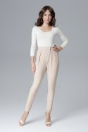 Spodnie Damskie Model L018 Beige - Lenitif Lenitif Spodnie Damskie Model L018 Beige - Lenitif Lenitif