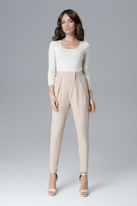 Spodnie Damskie Model L018 Beige - Lenitif Lenitif Spodnie Damskie Model L018 Beige - Lenitif Lenitif
