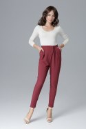 Spodnie Damskie Model L018 Bordo - Lenitif Lenitif Spodnie Damskie Model L018 Bordo - Lenitif Lenitif