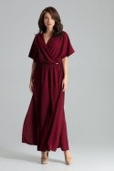 Sukienka Model L055 Bordo - Lenitif Lenitif Sukienka Model L055 Bordo - Lenitif Lenitif