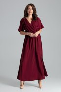 Sukienka Model L055 Bordo - Lenitif Lenitif Sukienka Model L055 Bordo - Lenitif Lenitif