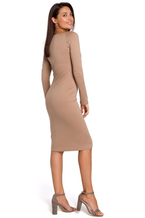Sukienka Model S152 Beige - Stylove Stylove Sukienka Model S152 Beige - Stylove Stylove