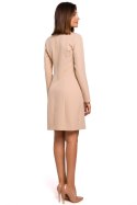 Sukienka Model S217 Beige - Stylove Stylove Sukienka Model S217 Beige - Stylove Stylove