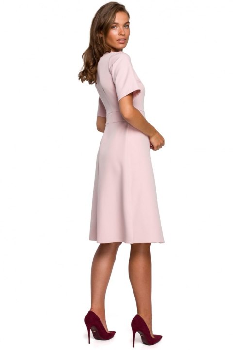 Sukienka Model S240 Powder Pink - Stylove Stylove Sukienka Model S240 Powder Pink - Stylove Stylove