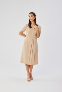 Sukienka Model S361 Beige - Stylove Stylove Sukienka Model S361 Beige - Stylove Stylove
