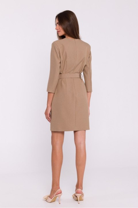 Sukienka Model S369 Beige - Stylove Stylove Sukienka Model S369 Beige - Stylove Stylove