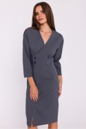 Sukienka Model S374 Grey - Stylove Stylove Sukienka Model S374 Grey - Stylove Stylove