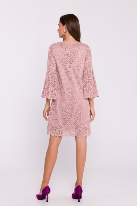 Sukienka Model S380 Powder Pink - Stylove Stylove Sukienka Model S380 Powder Pink - Stylove Stylove
