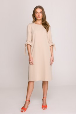Sukienka Model S393 Beige - Stylove Stylove