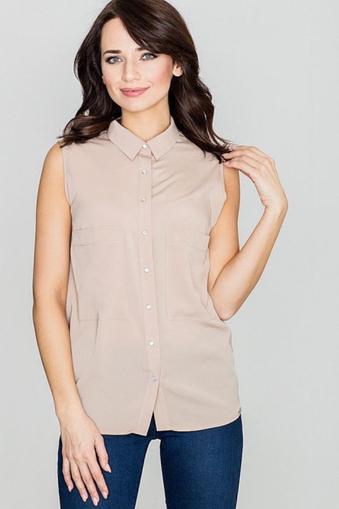 Bluzka Model K363 Beige - Lenitif Lenitif Bluzka Model K363 Beige - Lenitif Lenitif