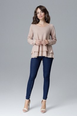 Bluzka Model L020 Beige - Lenitif Lenitif