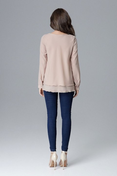 Bluzka Model L020 Beige - Lenitif Lenitif Bluzka Model L020 Beige - Lenitif Lenitif