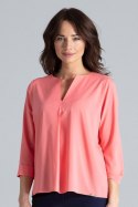 Bluzka Model L035 Coral - Lenitif Lenitif Bluzka Model L035 Coral - Lenitif Lenitif