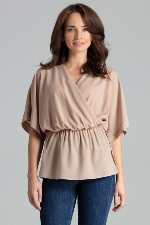 Bluzka Model L063 Beige - Lenitif Lenitif Bluzka Model L063 Beige - Lenitif Lenitif